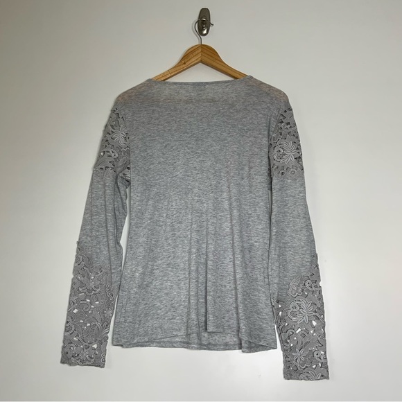 Sundance Lovelier Day Long Sleeve Tee in Heather Gray. Size Medium. - Picture 2 of 6